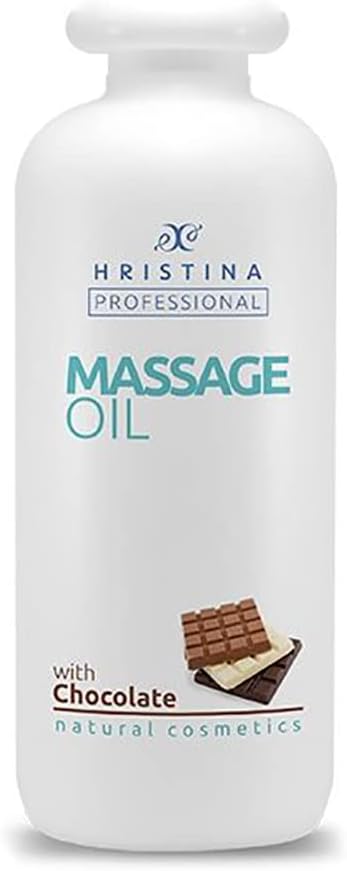 Aceite de masaje de chocolate para masaje corporal relajante y cuidado de la piel | Mezcla natural de semilla de uva, aceite de aguacate infundido con aroma de chocolate para terapia de masaje 500ml