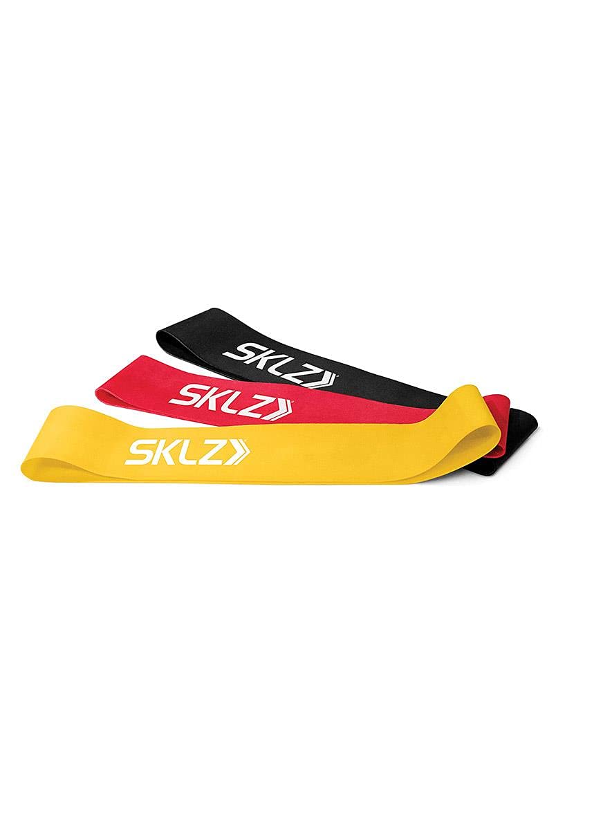 SKLZ - Mini Bandas de Entrenamiento, Banda de Resistencia, tensión Media, portátil, Entrenamiento, Terapia física