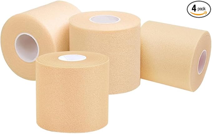 5cm x 27m Pretape Vendaje Deportivo Underwrap de Espuma Suave No Adhesiva Cohesiva para Acolchado (Beige)