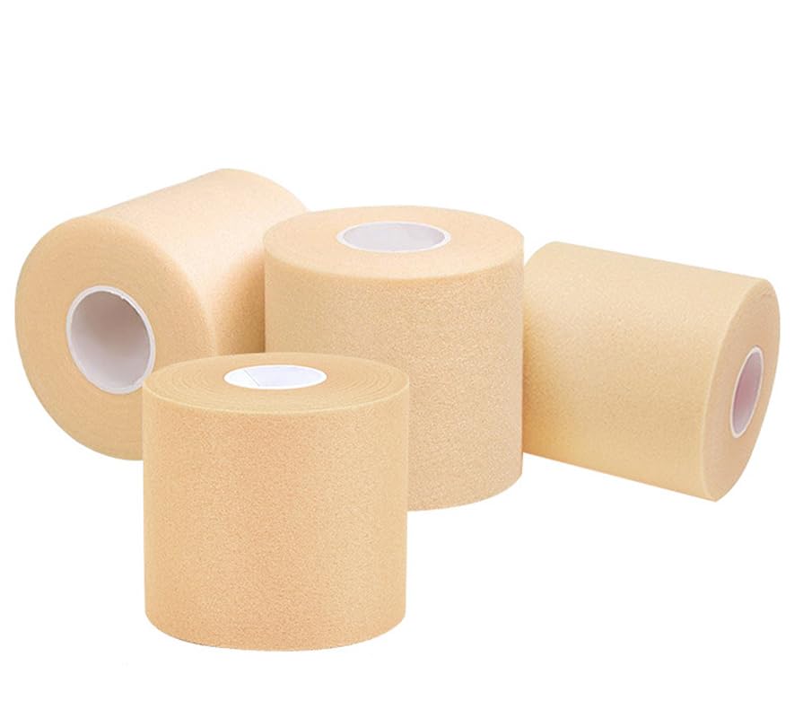 5cm x 27m Pretape Vendaje Deportivo Underwrap de Espuma Suave No Adhesiva Cohesiva para Acolchado (Beige)