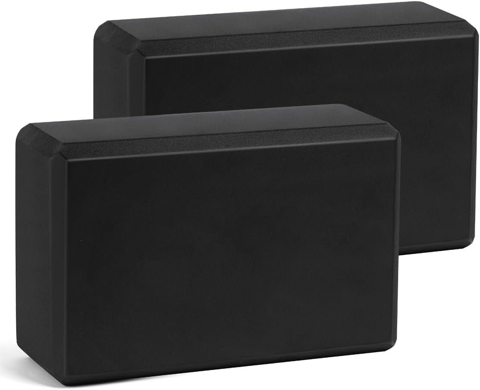 Flintronic 2 Bloques de Yoga, Espuma de Eva Antideslizante de Alta Densidad, Firme y Ligero, Soporte de Yoga Resistente para Yoga, Pilates, Ejercicio, Entrenamiento, Fitness y Gimnasio