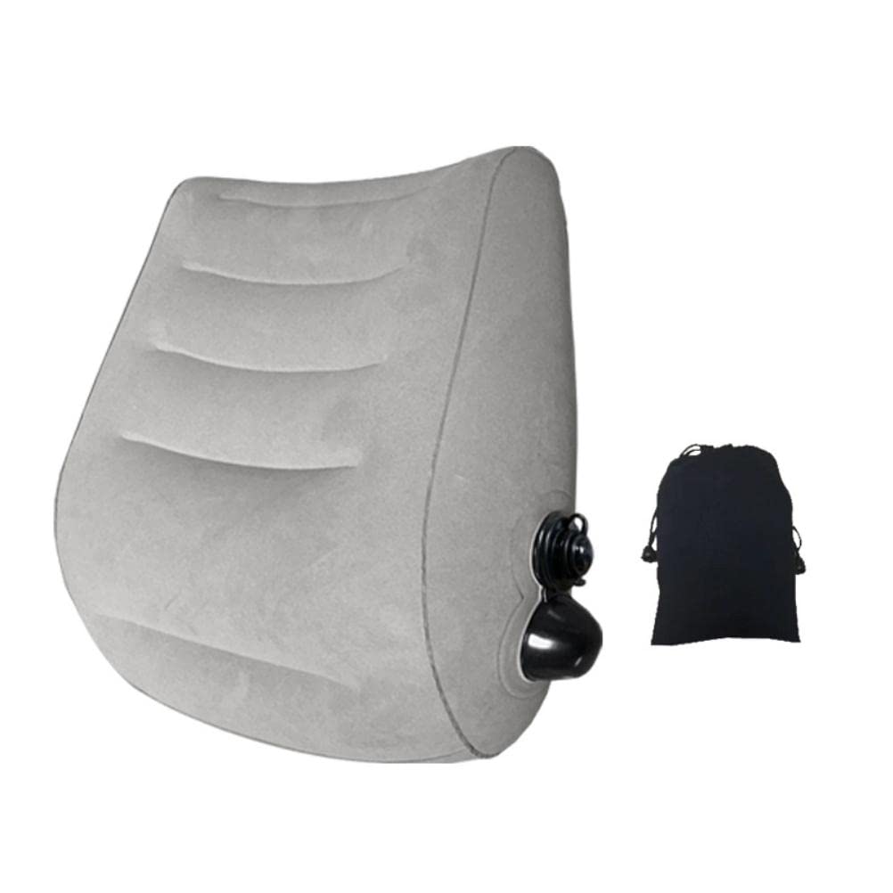 Cojín de viaje inflable Cojín de espalda portátil Cojín hinchable Soporte lumbar con bolsa de almacenamiento. Cómodo cojín más agarre y comodidad de la espalda, la cabeza y