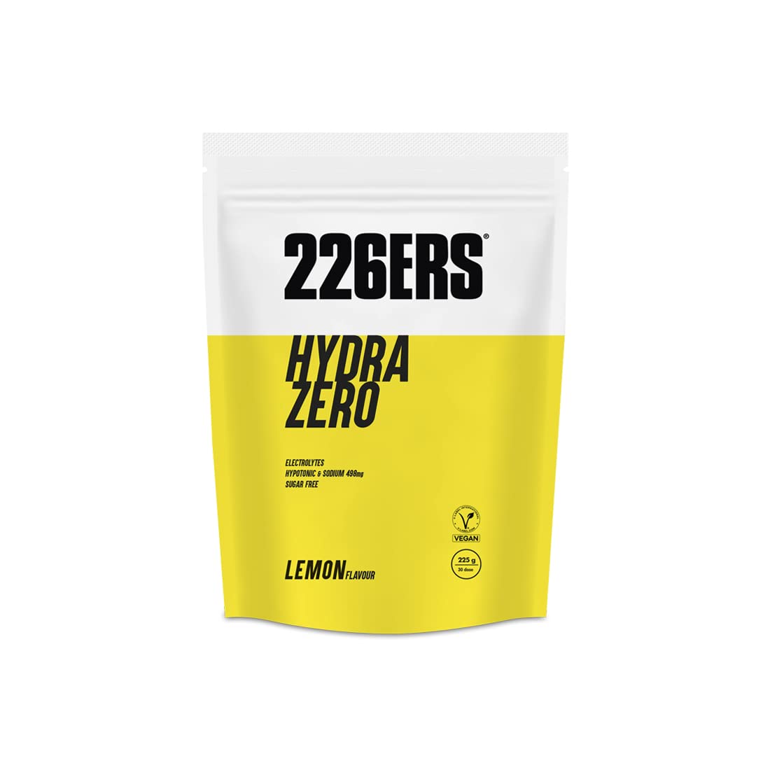 226ERS - Hydrazero, Bebida Hipotónica para Deportistas, Sales Minerales y Electrolitos, para Hidratación, Recuperación y Energía, Ejercicio Físico, Vegano, Vegetariano y sin Gluten, Sabor Limón, 225 g