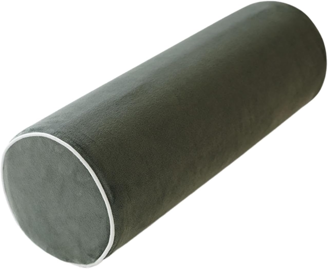 Gralara Almohada cilíndrica Redonda con Funda extraíble, Almohada Cervical con Rollo de Tubo para Soporte de Cabeza, Cuello, Espalda y piernas, Gris