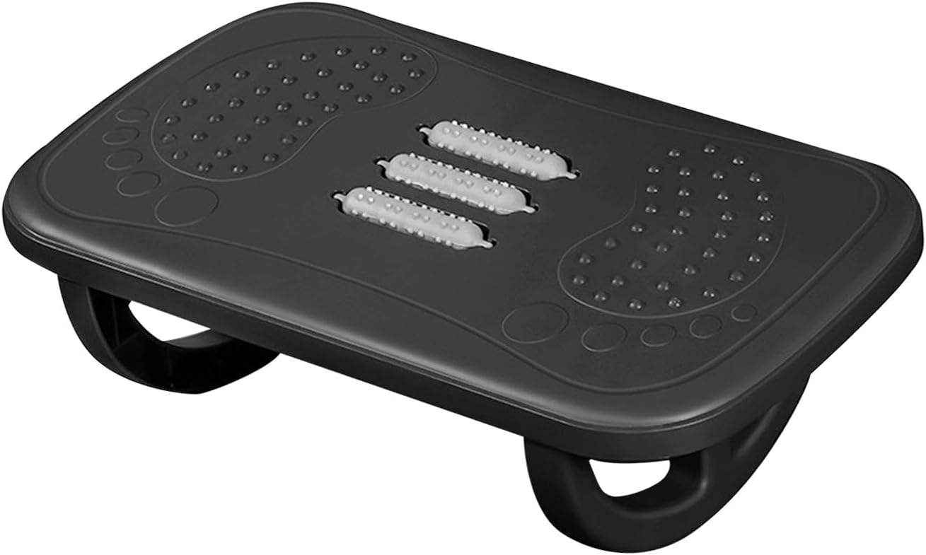 Reposapiés Ergonómico para Oficina, Soporte para Pies Ajustable, negro