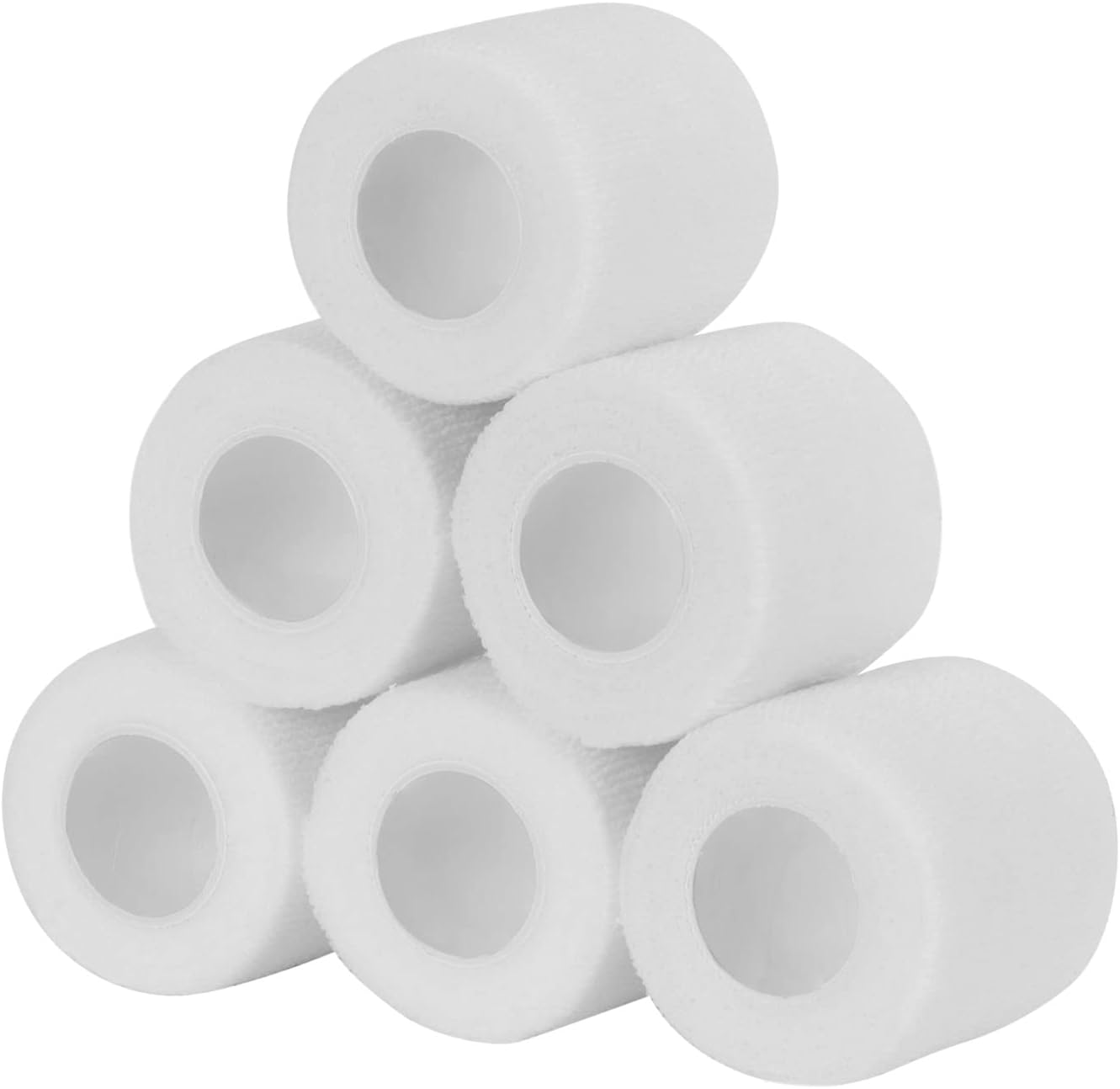 Venda Cohesiva 5cm x 4.5 m Banda Venda Cinta Bendaje Adhesiva Vendaje Autoadhesivo Deportiva Tape Cohesivo Para Muñeca Dedos (Blanco)