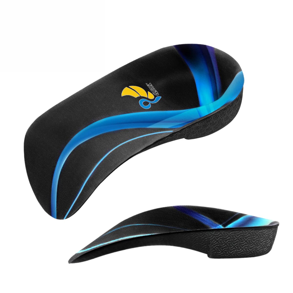 QBK Plantillas Hombre Trabajo Soporte Arco Alto Plantillas Botas 3/4 Plantillas Taloneras Fascitis Plantar para Pies Planos Espolon Calcaneo Pronador Metatarsalgia y Aliviar Dolor, L