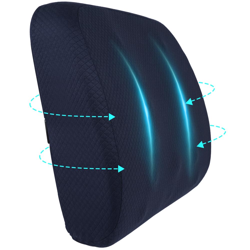 Ainiv Cojín Lumbar, Silla Oficina Respaldo, Ergonómico Cojín Lumbar Silla, Cojín Lumbar Soporte con Correas Ajustables, Adecuado para Sillas de Oficina en Casa, Asientos de Coche, Embarazada Lumbar