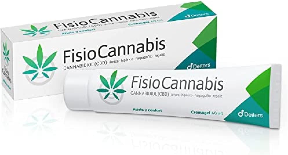 DEITERS - FisioCannabis 60 ml, Cremagel, Gel Recuperador Muscular, Pomada Antiinflamatoria, para Lesiones, Crema con Harpagofito, a base de CBD