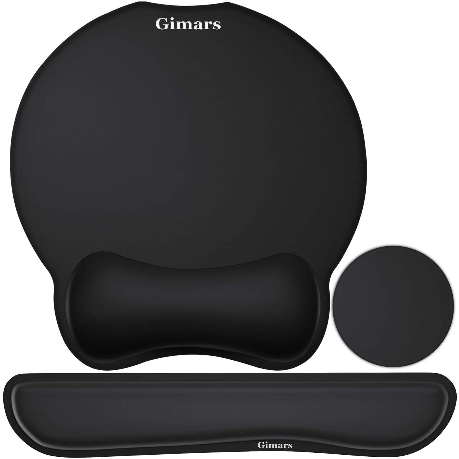 Gimars Alfombrilla Raton y Teclado Reposamuñecas, Alfombrilla Ratón Ergonómica con Posavasos, Mouse Pad Gaming Espuma Viscoelástica Soporte Teclado Ordenador para Portátil, Mac, Oficina