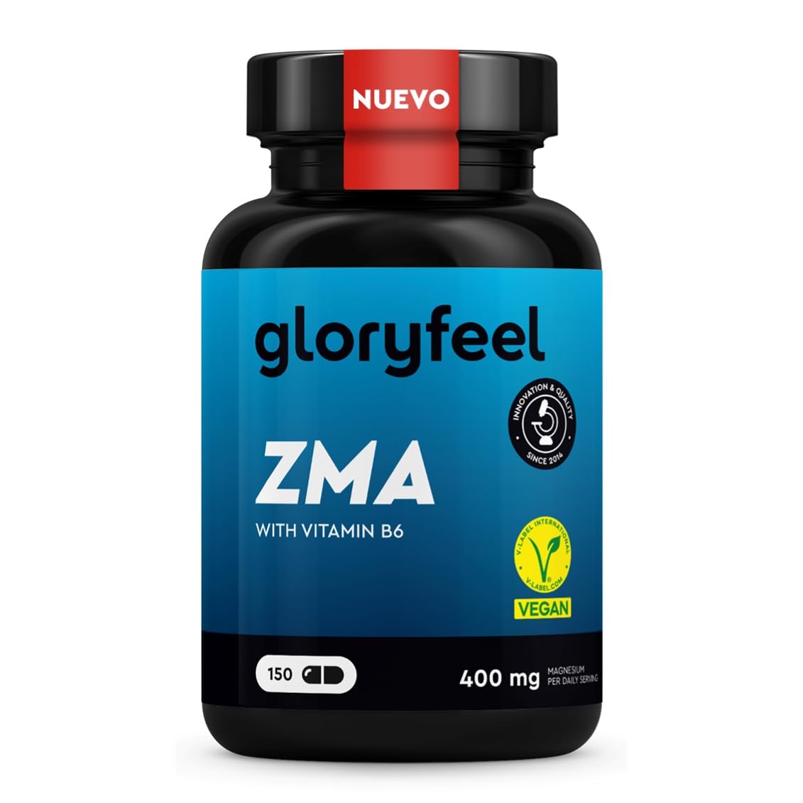 ZMA Zinc y Magnesio (400mg) + B6 - Equilibrio electrolítico - 150 Cápsulas para músculos, huesos y metabolismo energético - Suplemento deportivo - 150 Cápsulas de alta dosificación