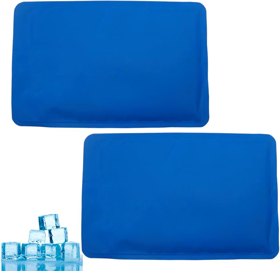Paquete de hielo para lesiones, compresa fría de gel reutilizable para cadera, hombro, rodilla, espalda, compresa fría y caliente para hinchazón, moretones, cirugía, terapia de calor y frío (azul
