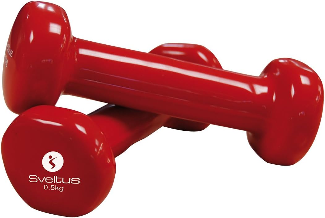 Rehab europa Epoxy Mancuerna, Juventud Unisex, Rojo-Rojo, 0,5 kg