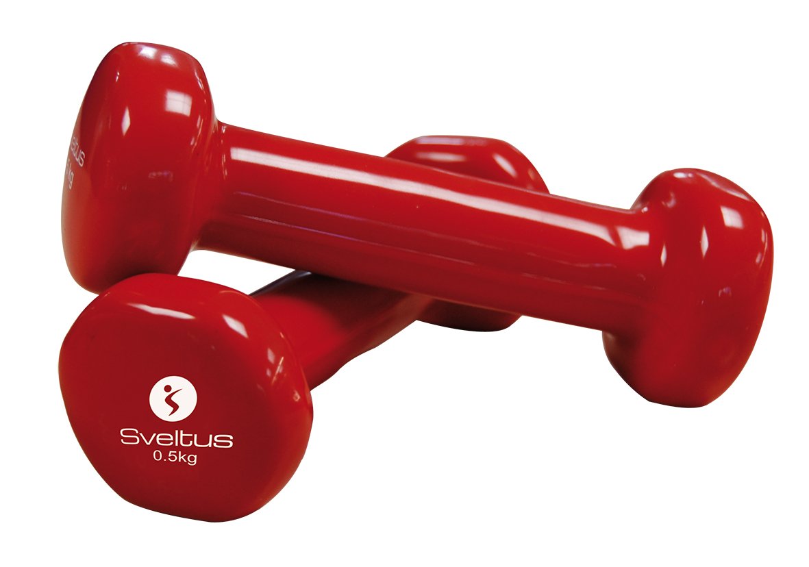 Rehab europa Epoxy Mancuerna, Juventud Unisex, Rojo-Rojo, 0,5 kg