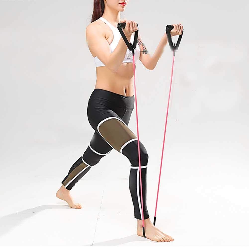 Banda de Ejercicio de Resistencia, Banda de Goma elástica Cuerda de Entrenamiento Tubo de Entrenamiento Fitness, con Asas cómodas, Ligero, Entrenamiento de Fuerza, Tonificación Muscular(Rojo)