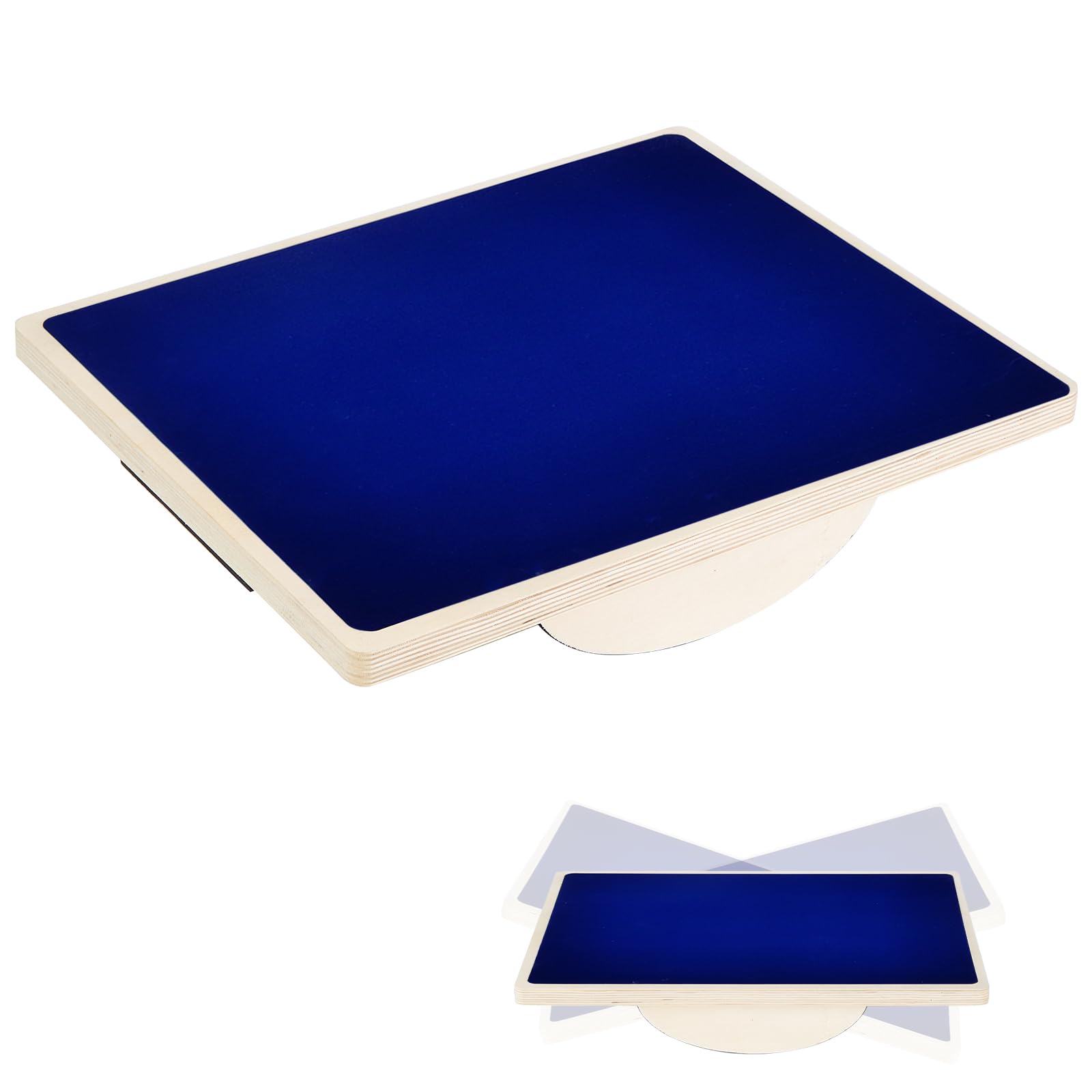 WELSPO Tabla de equilibrio de madera, tabla de equilibrio, tabla de balanceo de oficina, ideal para terapia física, entrenamiento de fuerza y escritorios de pie