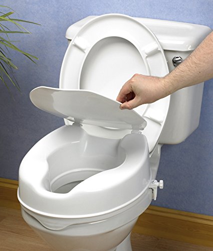 AYUDAS DINAMICAS ASIENTO ELEVADOR W.C DE 15 cm. CON TAPA - Aluminio