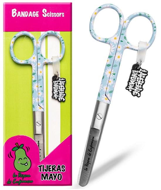 La Repera de Enfermera® Tijeras Mayo con Punta Roma: Tijeras Premium para Vendaje y Emergencias Sanitarias | Ideal para Regalos de Enfermeria y Accesorios de Enfermeria y TCAE (SPRING SPLASH)