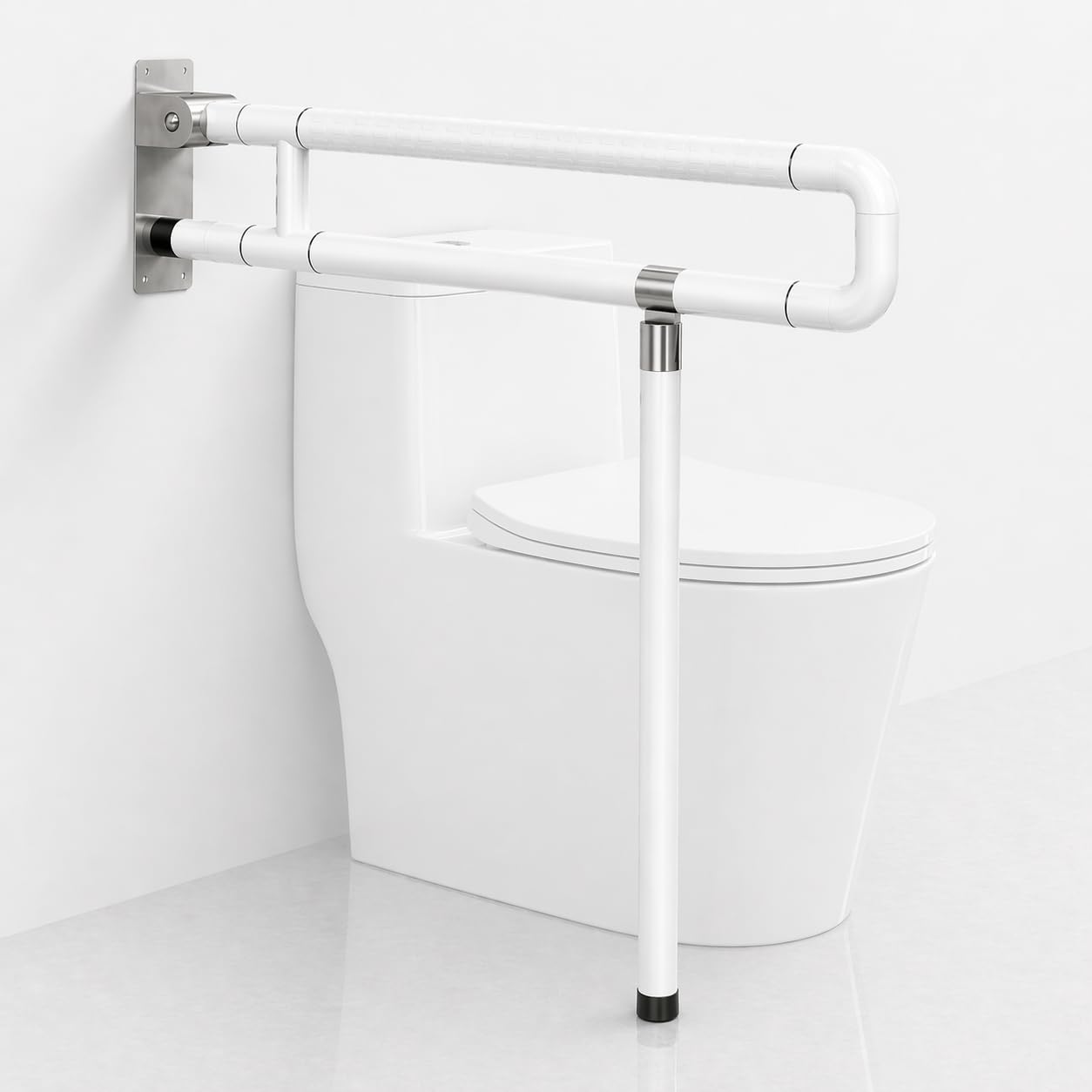 Barra Minusvalidos Baño, Barra Abatible Minusvalido, Agarrador Ducha Personas Mayores, Acero Inoxidable, Asa de Seguridad Baño Soporta Hasta 350 kg