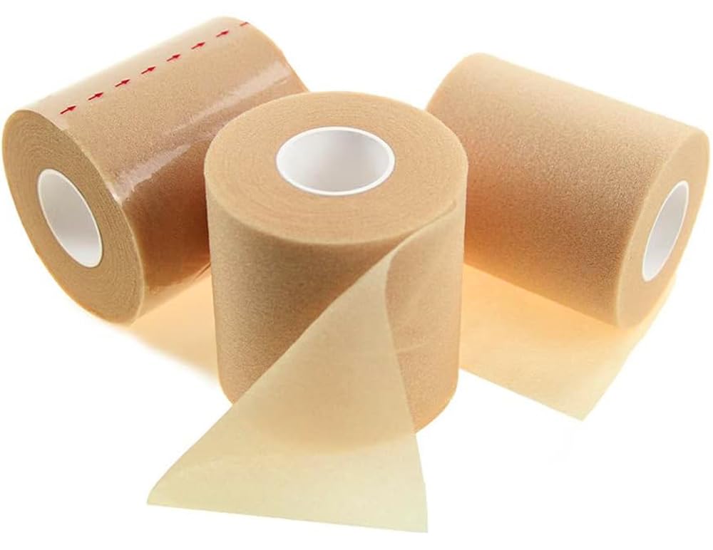 Tape Vendaje Deportivo, 3 Rollos 27m x 7cm Pretape Vendaje Deportivo, Tape Underwrap de Espuma Suave no Adhesiva para Acolchado, Pretape para Codos, Muñecas, Rodillas, Tobillos
