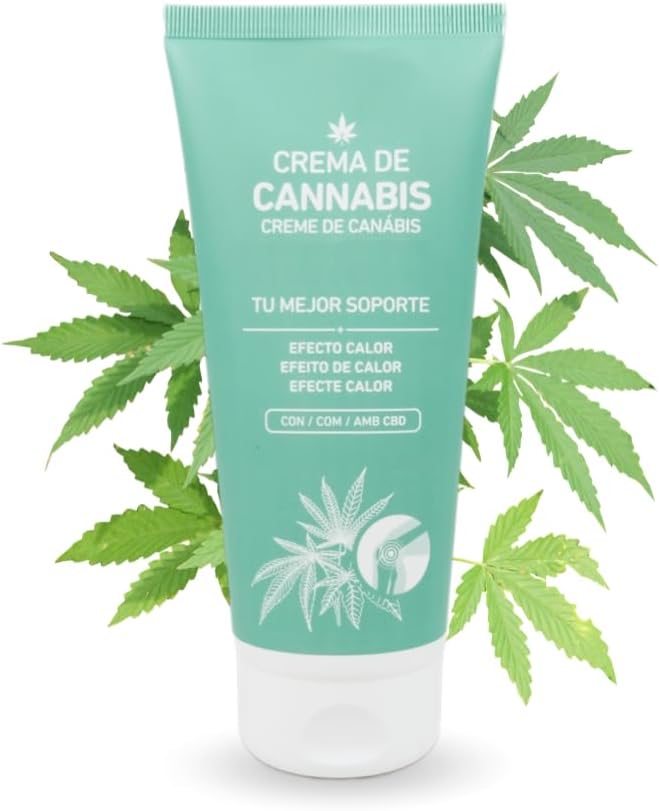 Crema Cannabis Efecto Calor 100ml | Alivio y Bienestar Muscular | Cannabidiol, Árnica y Hypericum | Crema de Masaje para Músculos y Articulaciones | Relajante y Reconfortante
