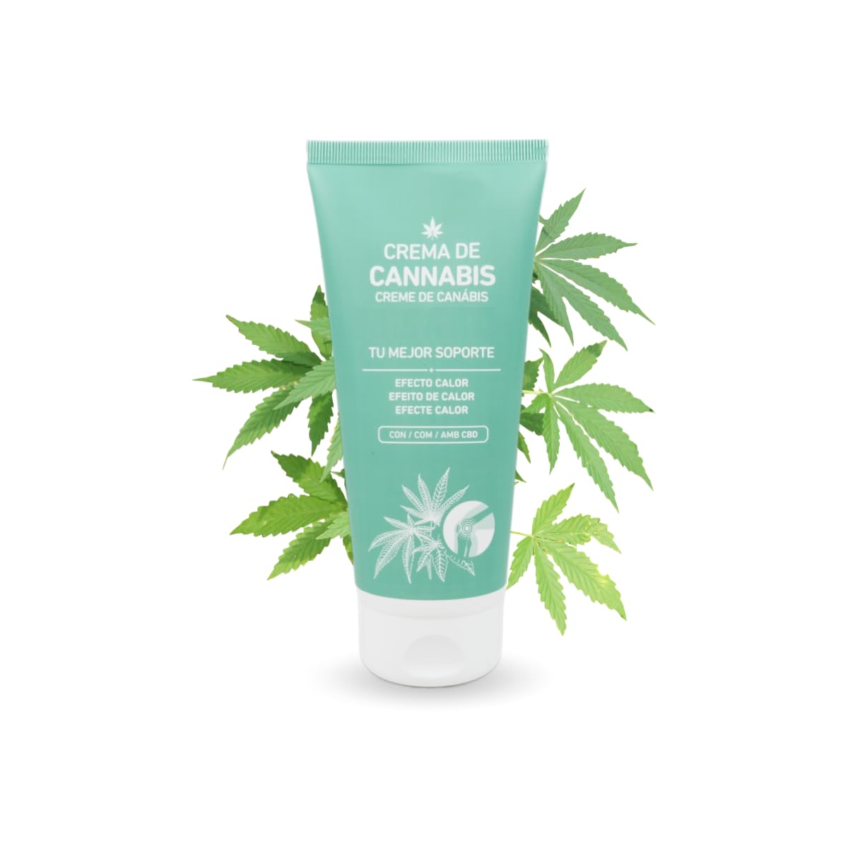 Crema Cannabis Efecto Calor 100ml | Alivio y Bienestar Muscular | Cannabidiol, Árnica y Hypericum | Crema de Masaje para Músculos y Articulaciones | Relajante y Reconfortante