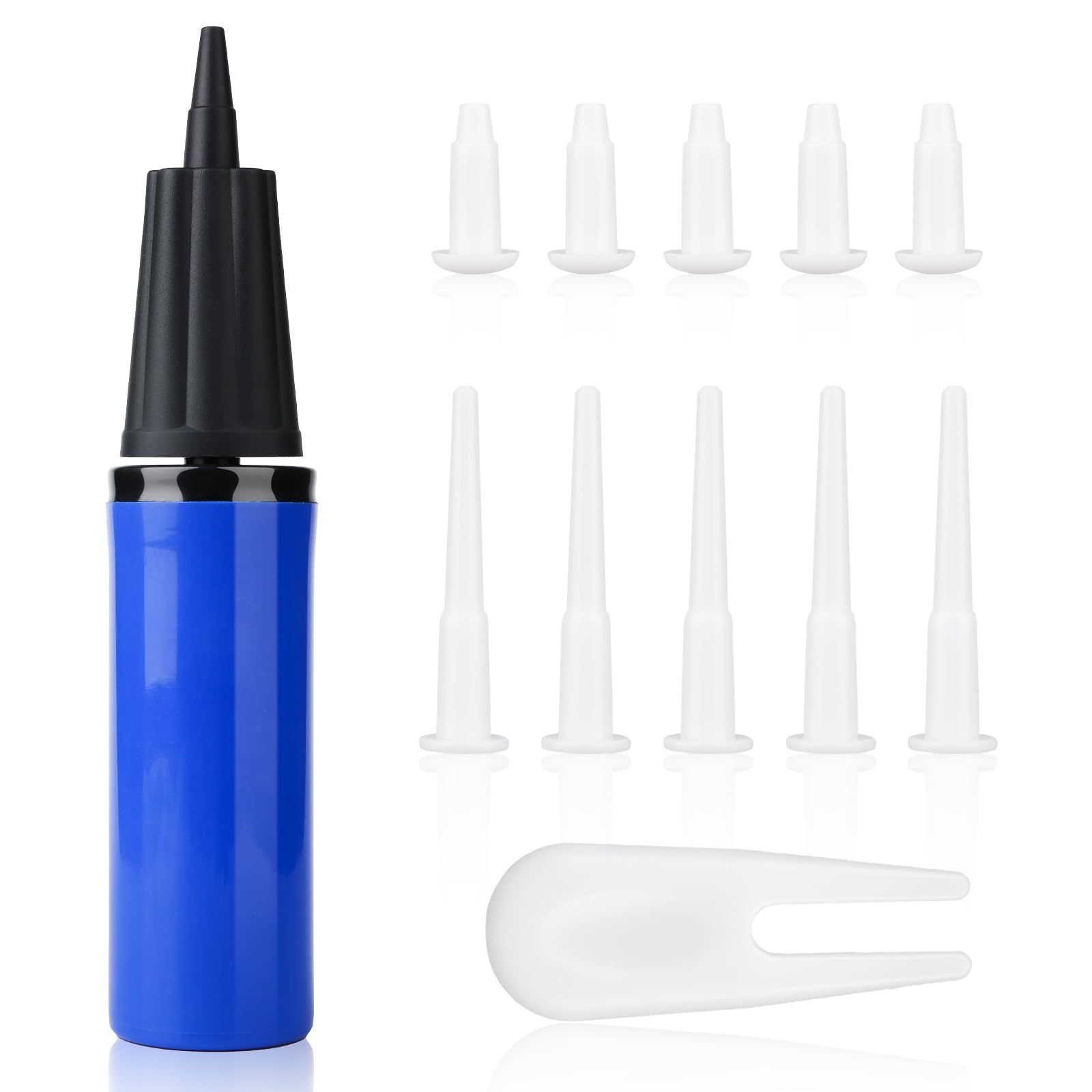 LUTER Kit de Bomba de Pelota Ejercicio, 12 Bombas de Aire de Mano para Pelotas con Tapón de Pelota Ejercicio de Repuesto Bomba de Mano de Plástico para Inflables Anillo de Natación Pelota de Yoga