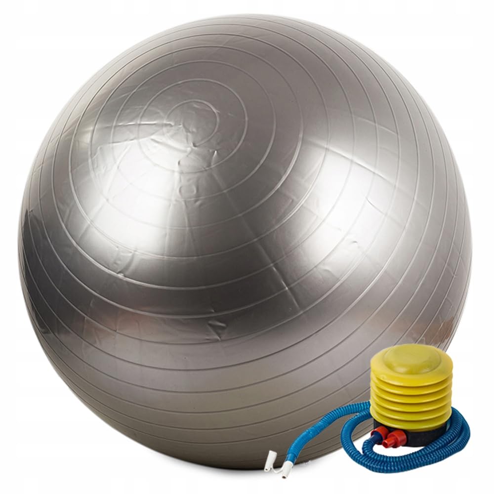 GADIRIA Pelota de Pilates de 65 cm con Bomba de Inflado - Fitball para Yoga, Gimnasia, Pilates, Fitness, Ejercicio en Casa, Rehabilitación, Mujeres Embarazadas.