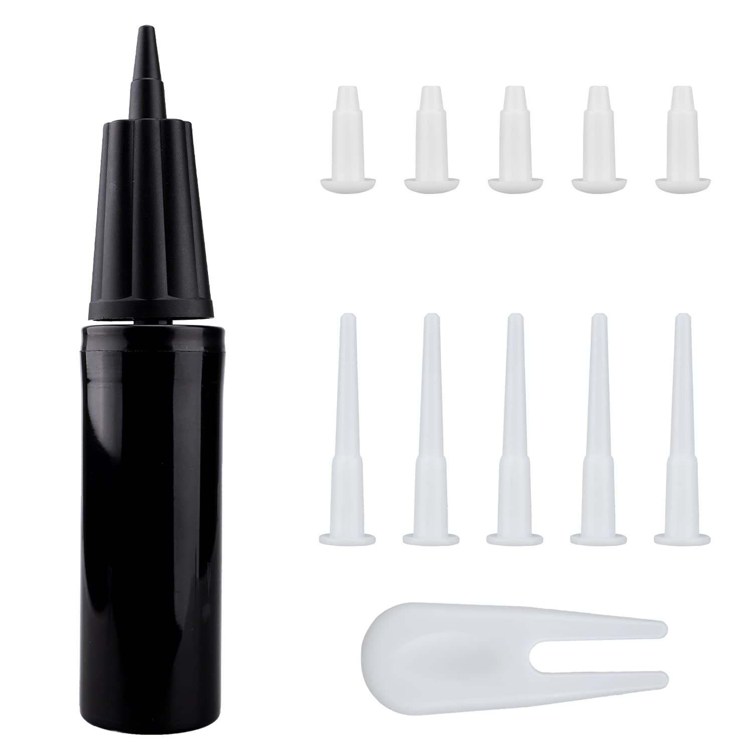 LUTER Kit de Bomba de Pelota de Ejercicio, Bomba de Aire Globos Bomba de Pelota de Yoga con Extractor de Tapón de Pelota y Tapones de Pelota de Fitness Bomba de Mano para Inflables (12 Uds)