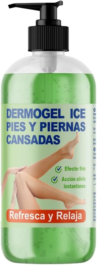 QKnatur - Gel Efecto Frío para Pies y Piernas Cansadas, Hinchadas o con Varices - 500 ml - Sensación de Alivio y Bienestar - Refrescante, antiinflamatorio y relajante. Estimula la circulación
