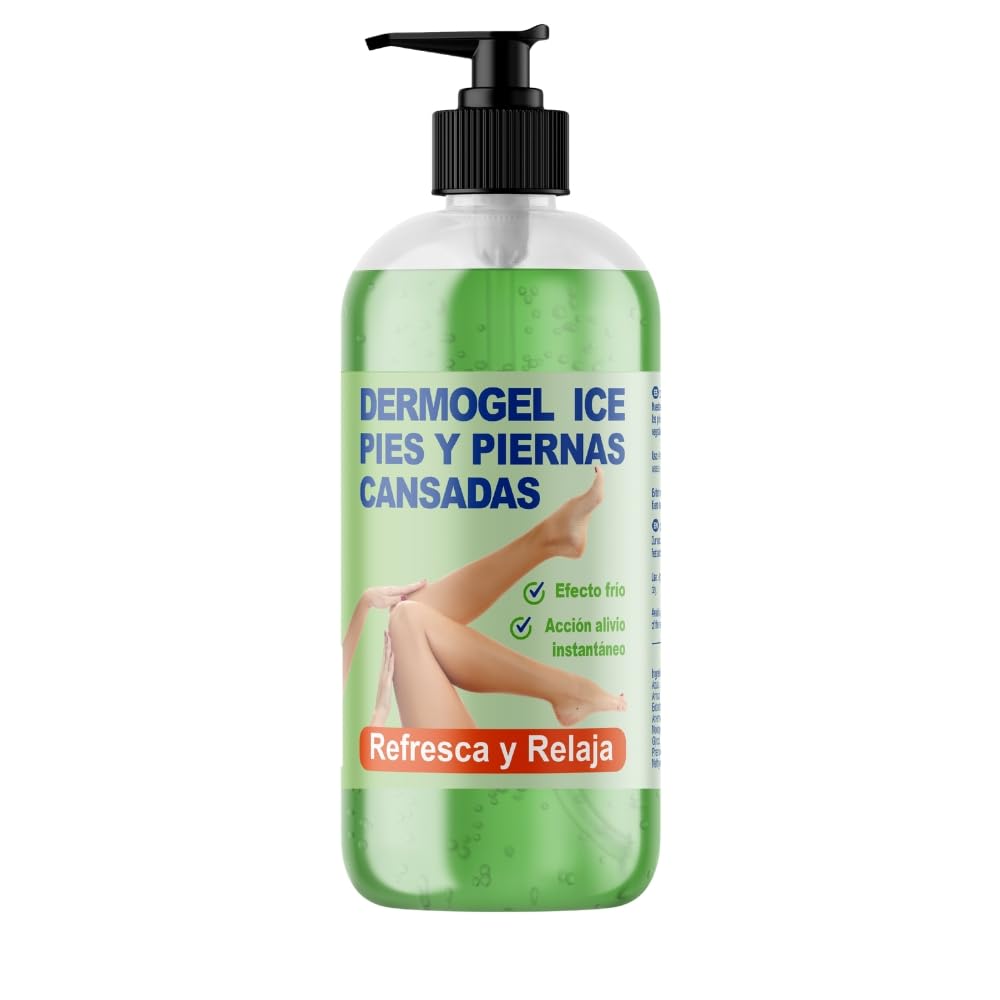 QKnatur - Gel Efecto Frío para Pies y Piernas Cansadas, Hinchadas o con Varices - 500 ml - Sensación de Alivio y Bienestar - Refrescante, antiinflamatorio y relajante. Estimula la circulación