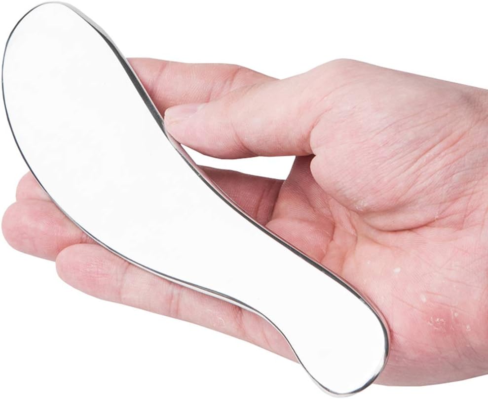 Gua Sha Tools, herramienta de masaje de raspado de acero inoxidable, herramientas IASTM, herramientas de raspado miofascial para terapia física, tejido cicatricial y tejido blando (A)