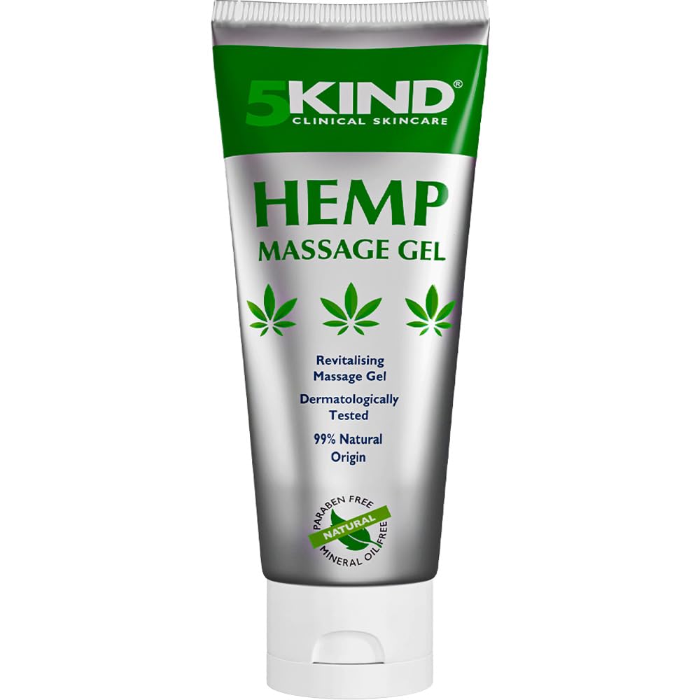 5kind Gel de aceite de cañamo 100 ml - Para articulaciones y músculos, espalda, región lumbar, músculos, pies, rodillas, cuello, hombros - Crema masaje rica en extractos naturales
