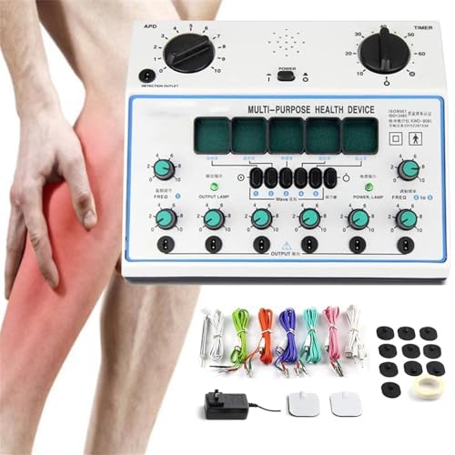 Máquina eléctrica de acupuntura de pulso - Instrumento masajeador de fisioterapia de 6 canales, dispositivo de electroterapia para alivio del dolor y recuperación muscular