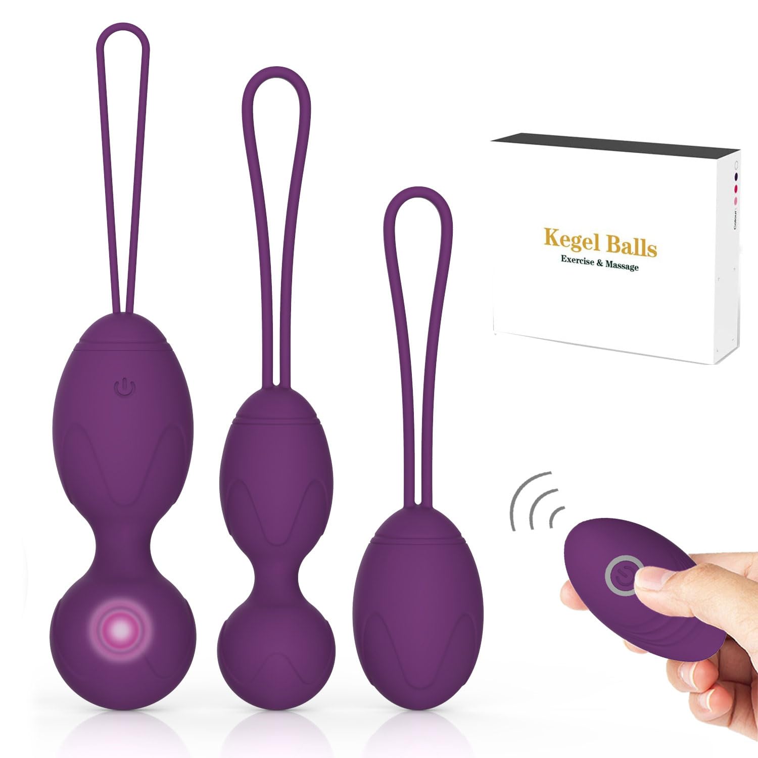 Bolas de entrenamiento para el suelo pélvico, Bolas China 2 en 1 Ejercicio Pesas y masaje Pelota, bolas de ejercicio de silicona para el control de la vejiga y ejercicios de suelo pélvico