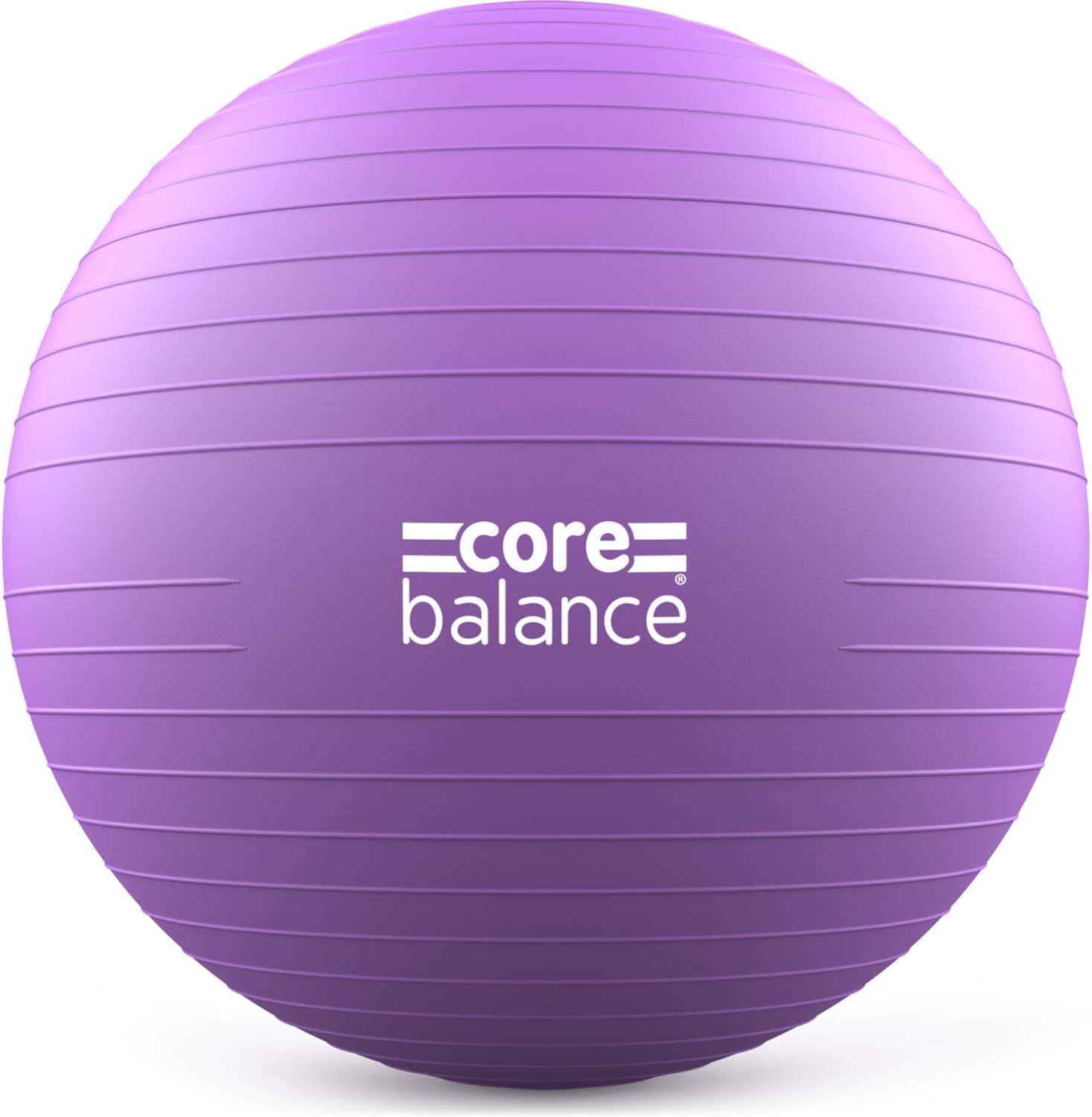 Core Balance - Balón de Embarazo antiestallido para preparación para el Parto y Ejercicios prenatales - Swiss Ball con Bomba de Aire - Balón de Embarazo - Pelota de Pilates (Violeta)