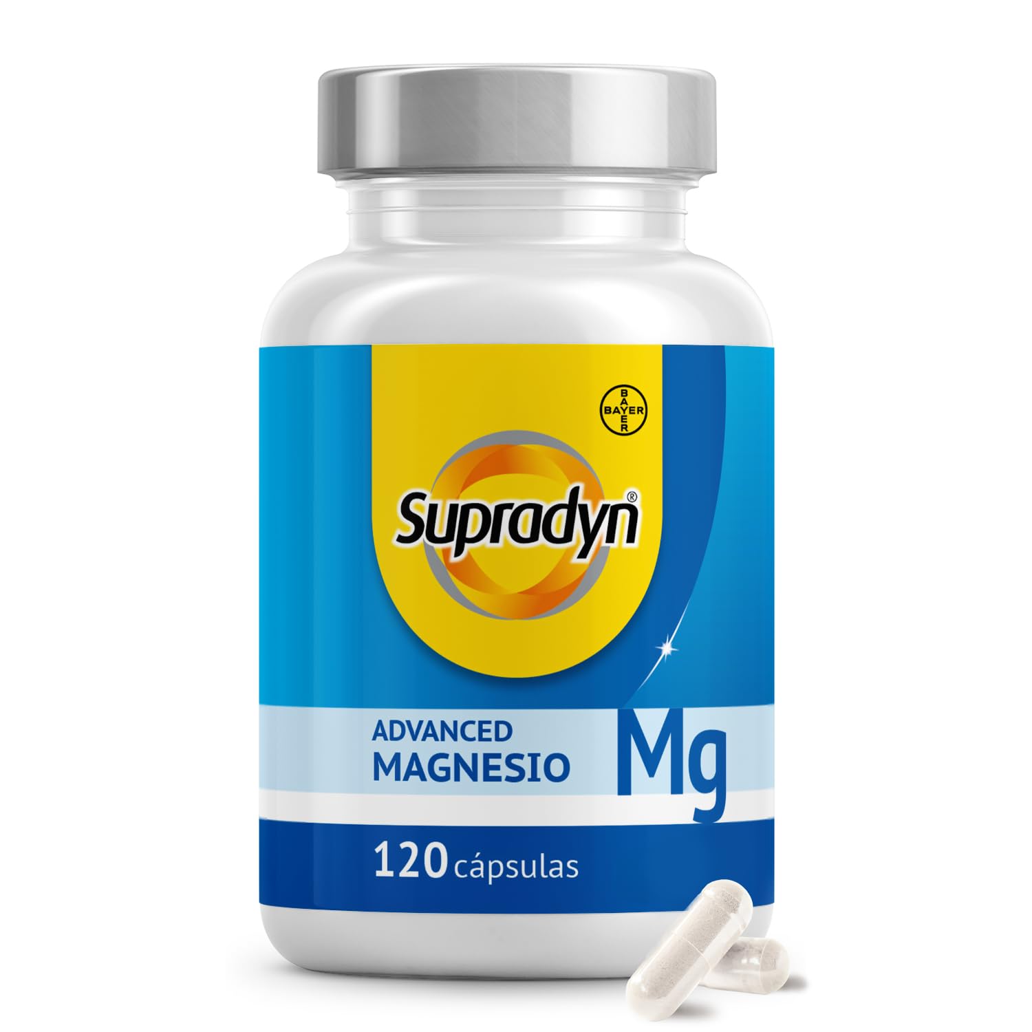 Supradyn Advanced Magnesium Complex - Óxido de Magnesio, Citrato, Bisglicinato, Malato, L-ascorbato, Suplementos de Magnesio 5-en-1-120 Cápsulas