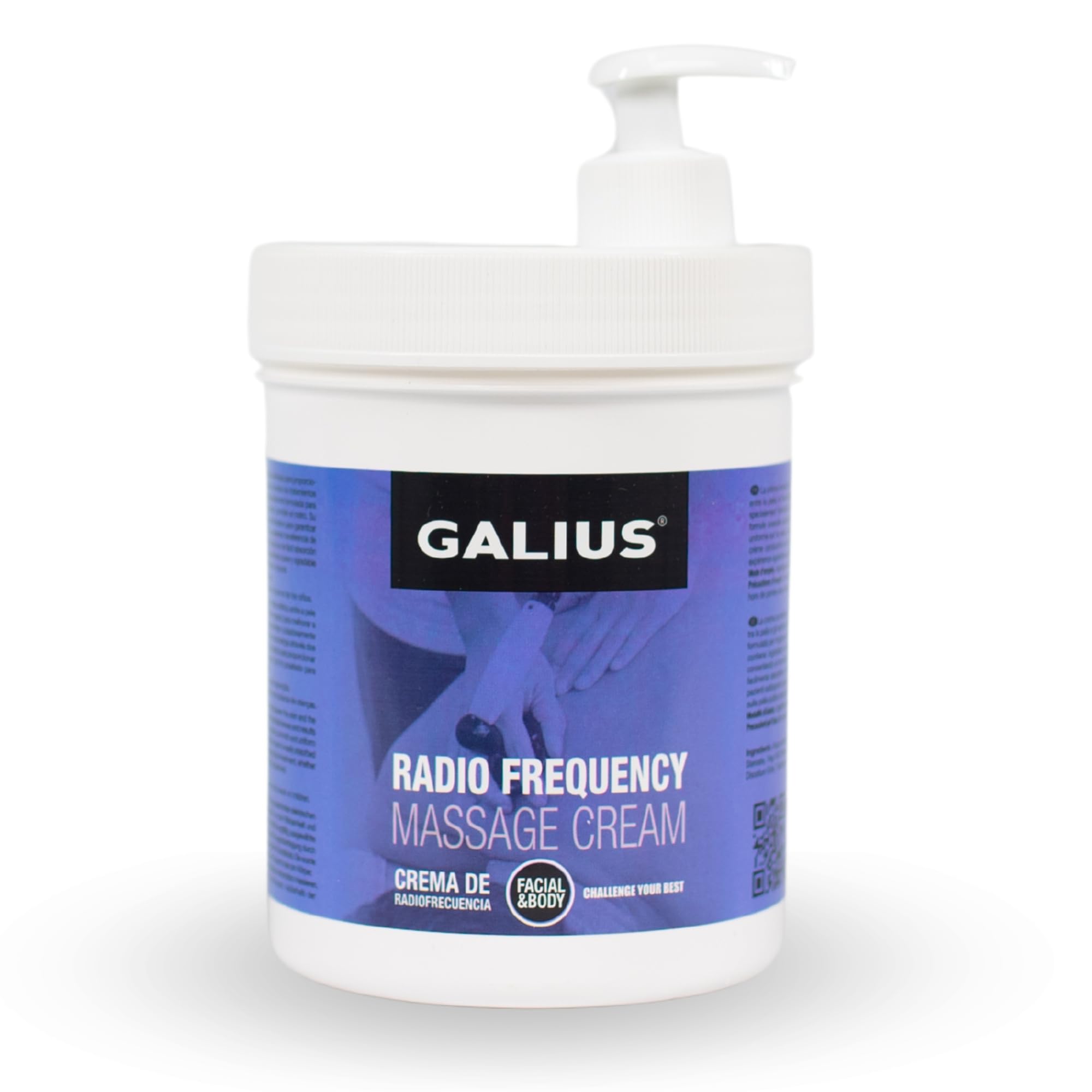 Galius - Crema de Radiofrecuencia Corporal y Facial con Tratamiento de Diatermia - Crema Hidratante Corporal Ideal para Fisioterapia - Alivio Dolores Musculares - Fácil Absorción No Mancha Ropa