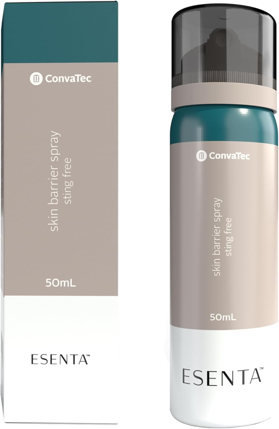 ESENTA Spray Protector de Piel 50 ml - Protege la piel cerca de stomata y heridas - No reseca la piel - Ideal para uso diario para una aplicación rápida - Fabricado sin látex