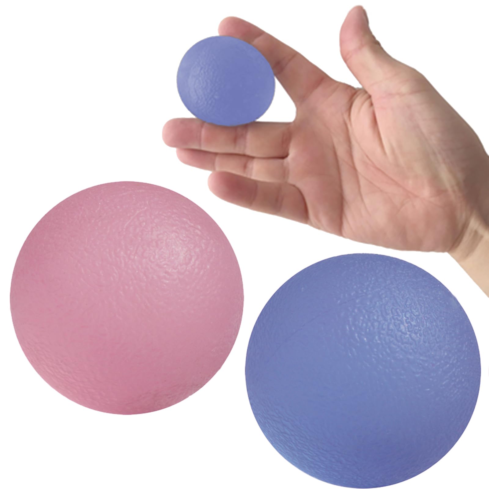 Pelota Antiestres - Juego de 2 bolas de gel terapéuticas para ejercicios de mano, para adultos, alivio de la artritis, rehabilitación de accidentes cerebrovasculares