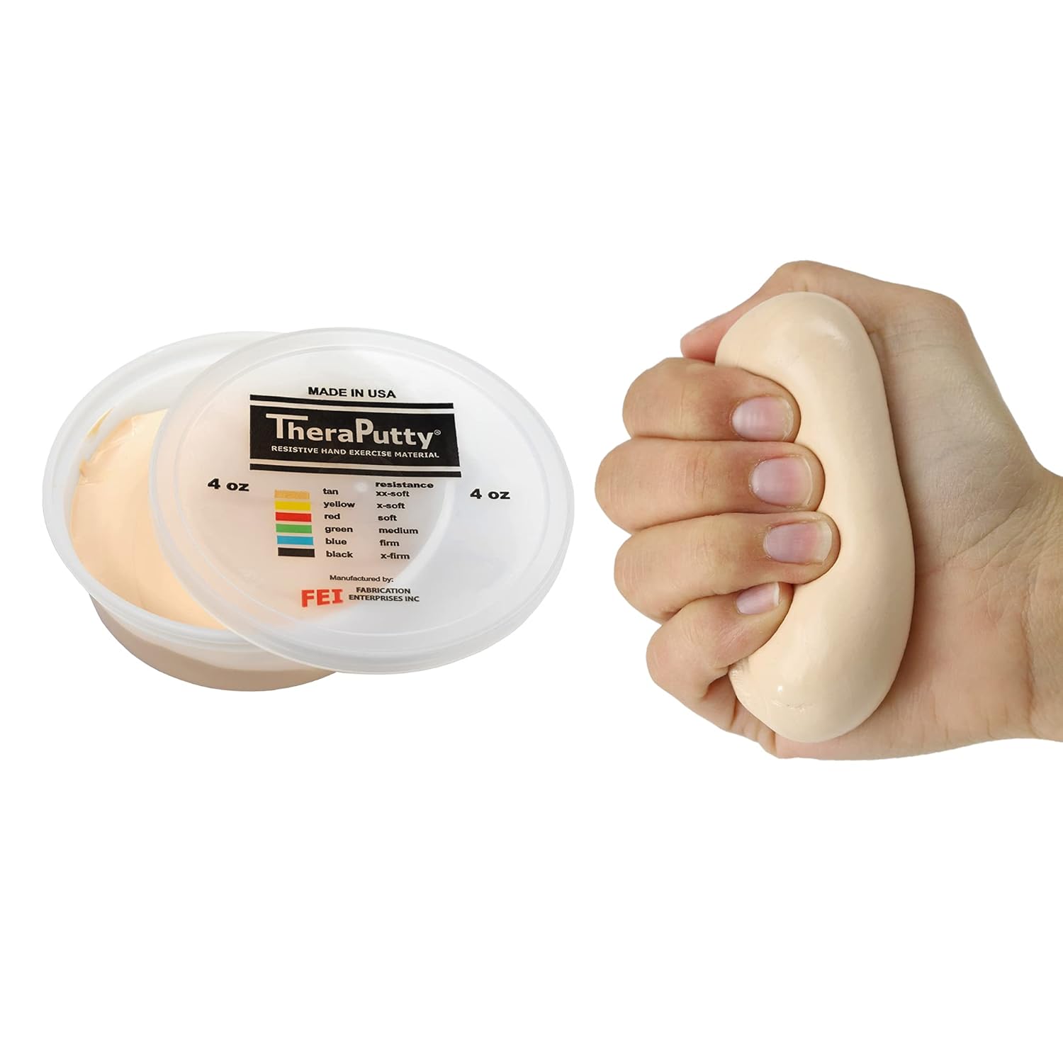 CanDo TheraPutty - Pasta modelar - 85 g - Beige (muy ligera)