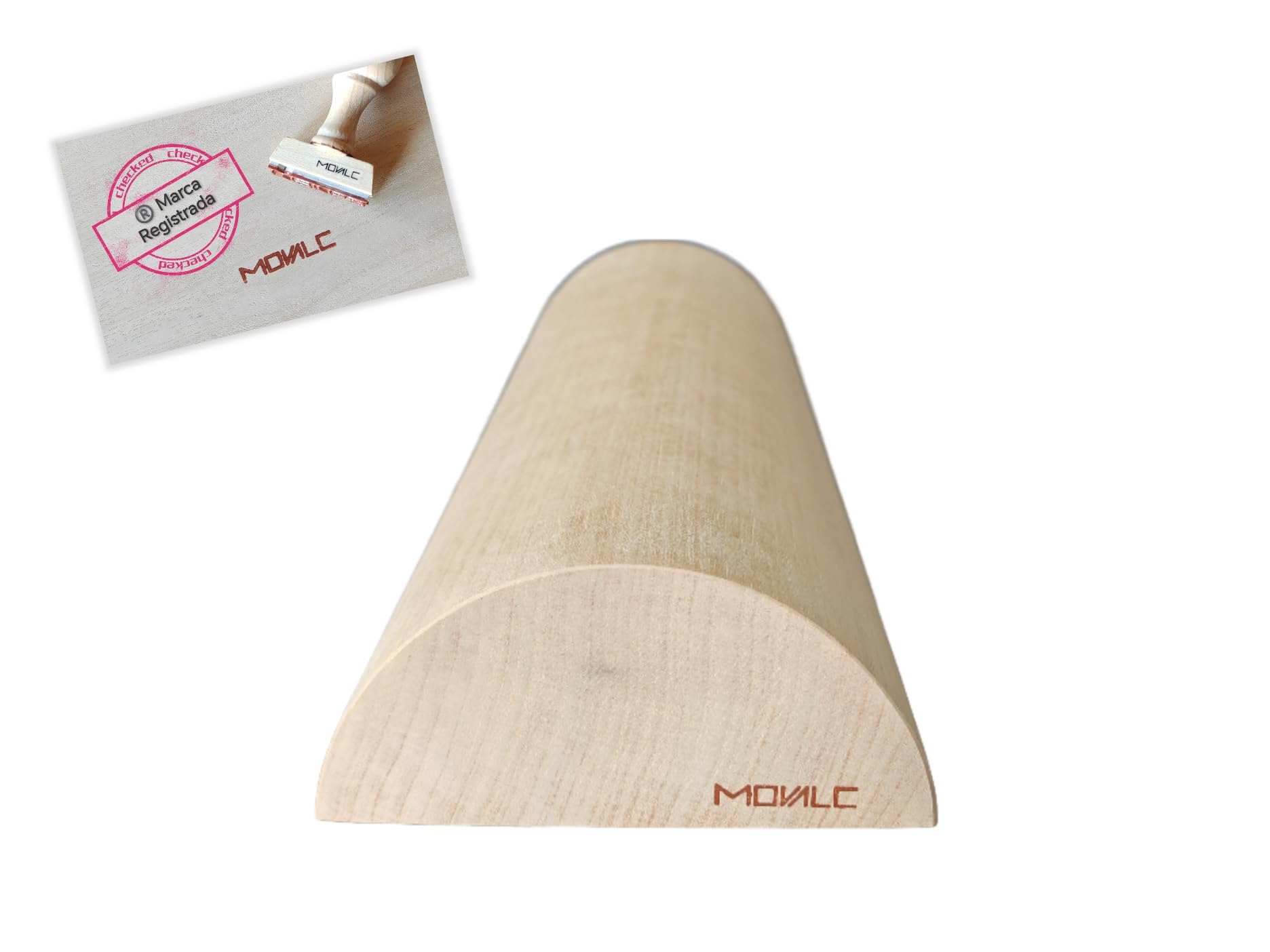 Tronco Propiocepción Eutonía Suelo Pélvico Método 5P para Ejercicios de rehabilitación, Yoga, Pilates o Calistenia WoodRoller Propioceptivo