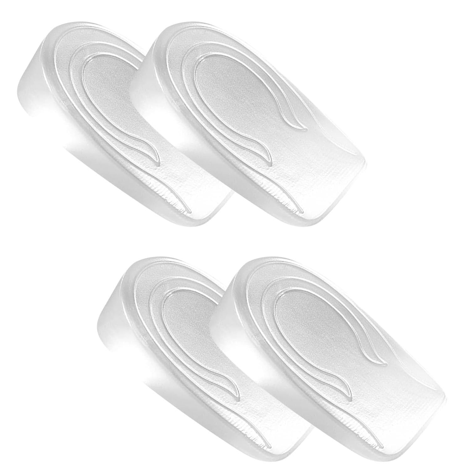 Yuannee Plantillas de Gel 1cm,4 PCS Alzas para Zapatos Hombre Invisibles Taloneras con Soporte Arco para Deporte Uso Diario Absorción de Impactos y Confort Máximo