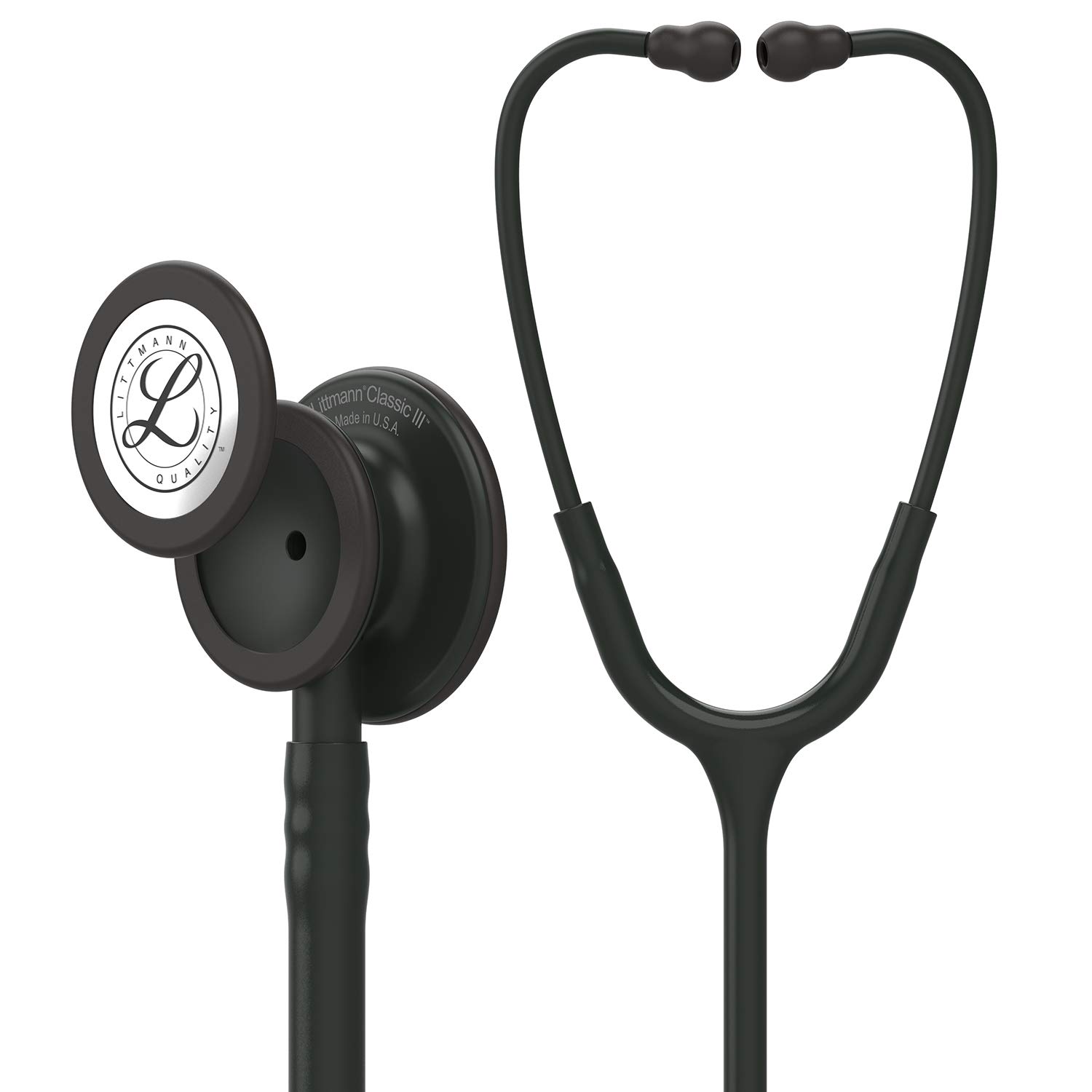 3M Littmann Fonendoscopio para monitorización Classic III, edición de campana negra, tubo negro, 68,5 cm, 5803