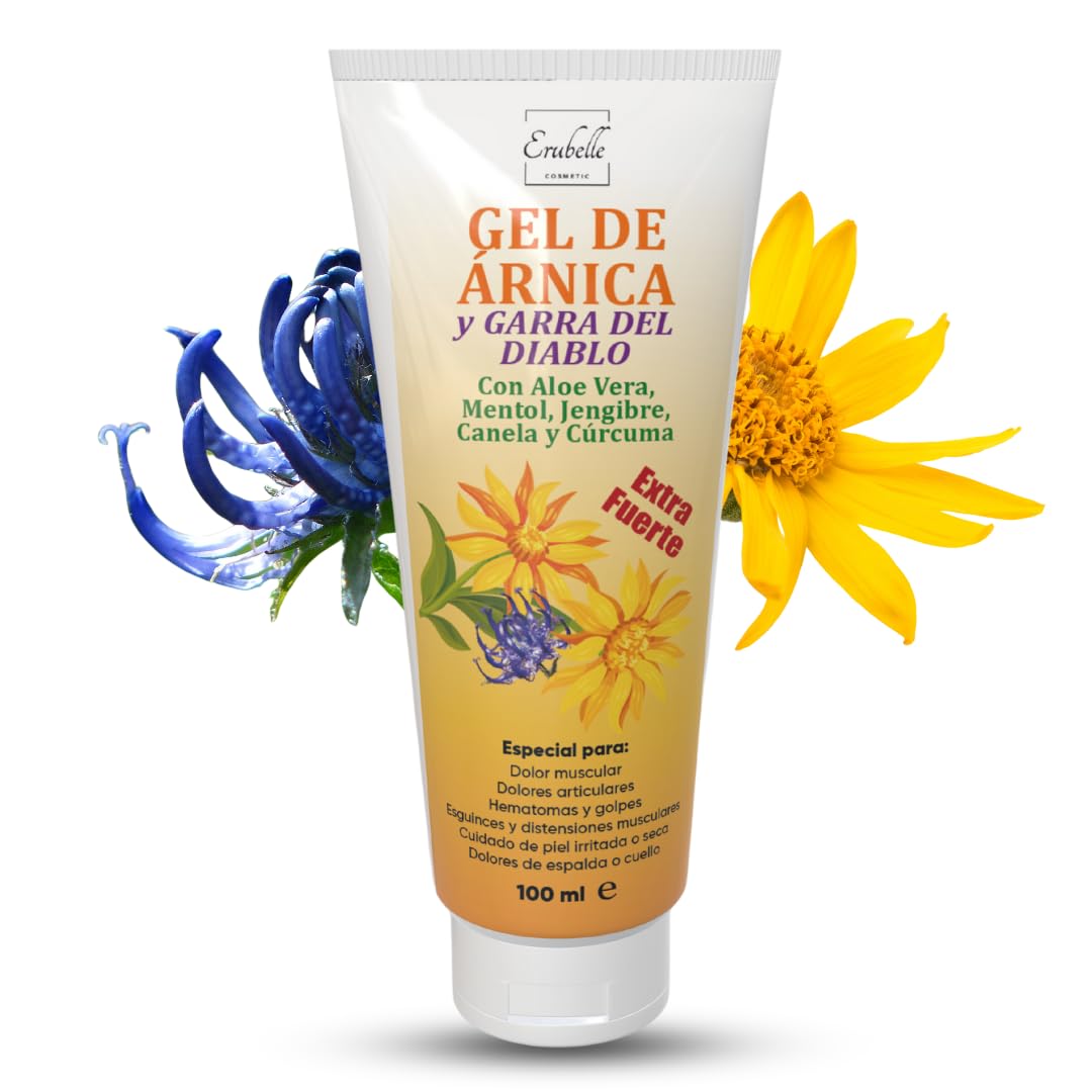 Arnica Crema Antiinflamatoria y Garra de Diablo (Harpagofito) | Potente Gel Masaje Muscular para Contracturas Musculares Dolor de Espalda | Crema Dolores Musculares y Articulaciones | Uso Tópico