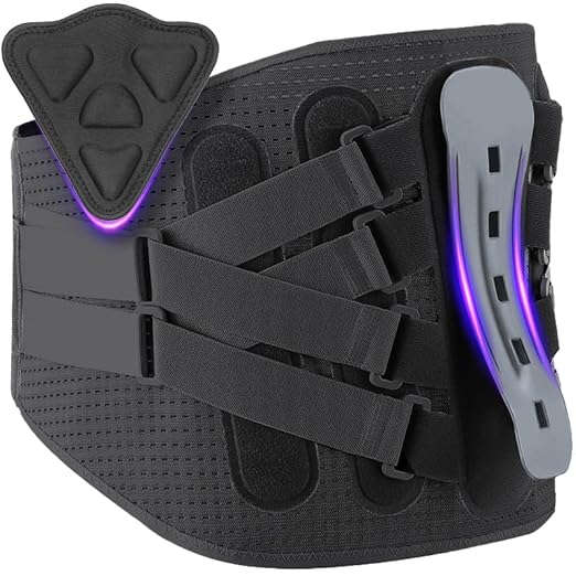 Faja Lumbar Hombre Mujer con Soporte Biónico, Almohadilla de Apoyo 3d, Férulas Ergonómicas, 8 Puntos de Compresión, Malla Elástica Transpirable, Dolor Espalda, Ciática, Trabajo, Postura (L)
