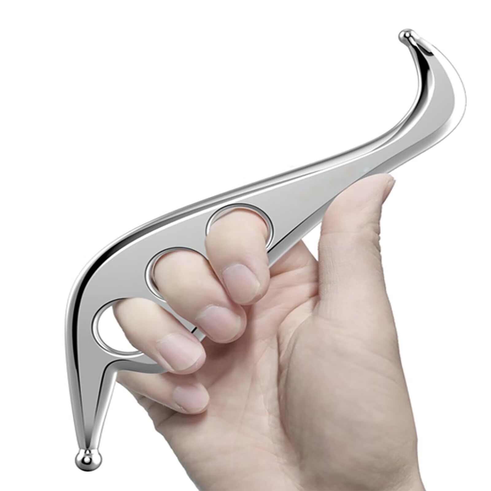 Rascador muscular de acero inoxidable Gua Sha, herramienta de masaje IASTM, gran herramienta de movilización de tejidos blandos (GYX COELE-100)