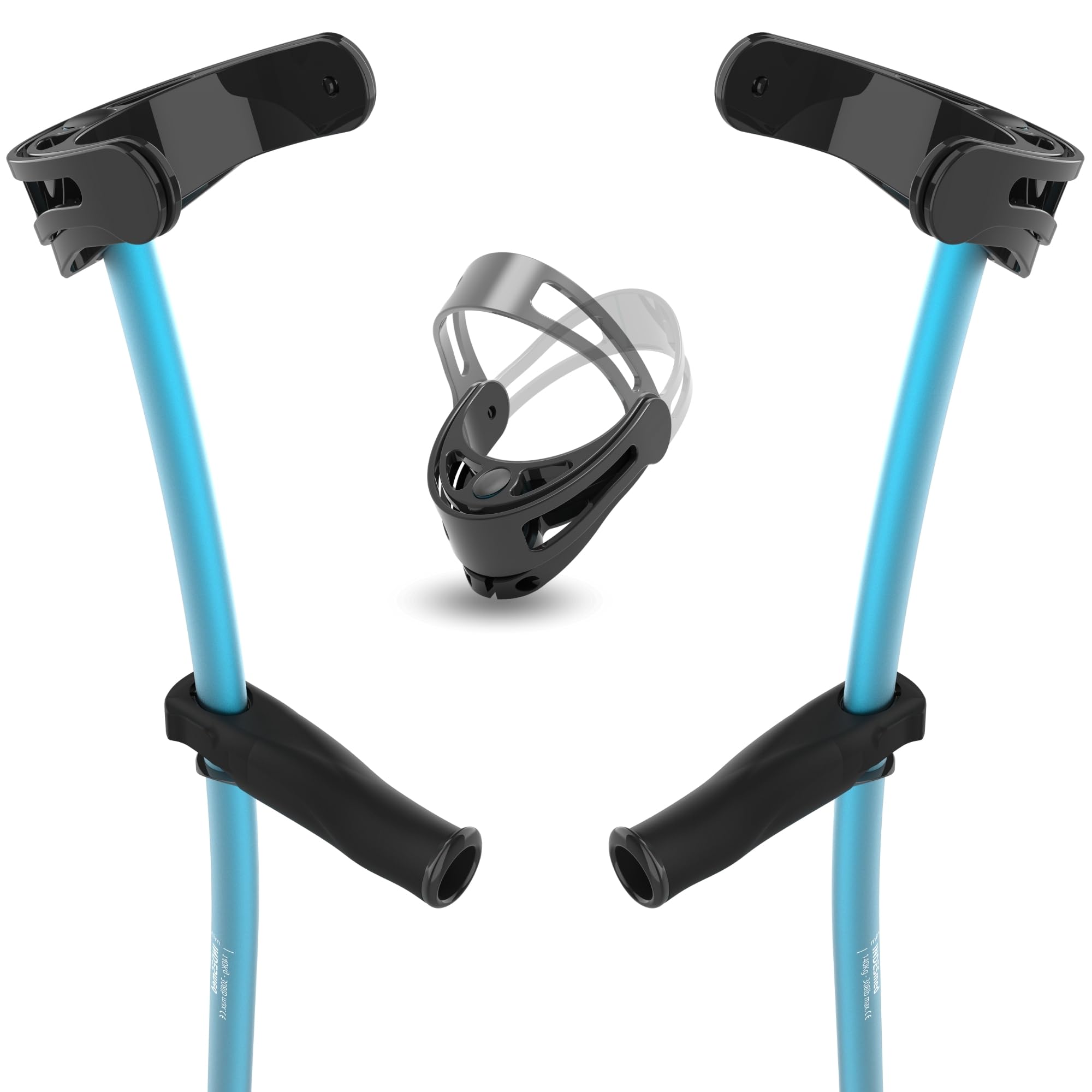 Muletas INDESmed 100% Aluminio Aeroespacial (Azul, L (175-185 cm))