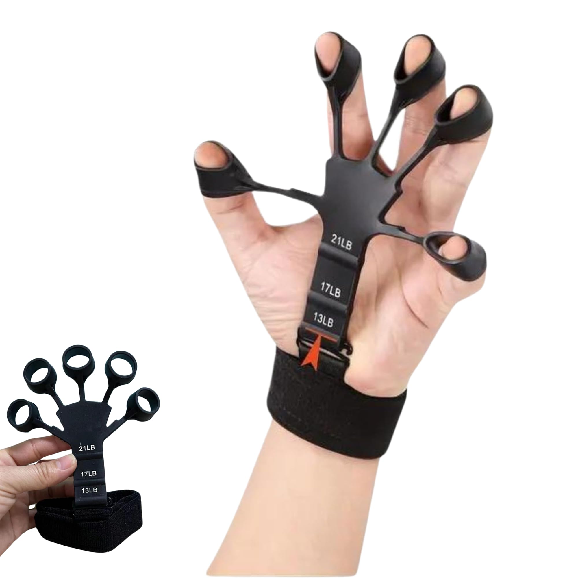 Ejercitador de dedos | Fortalecedor de manos | Ejercicio de antebrazo | Cuidado de manos y muñecas | Extensor