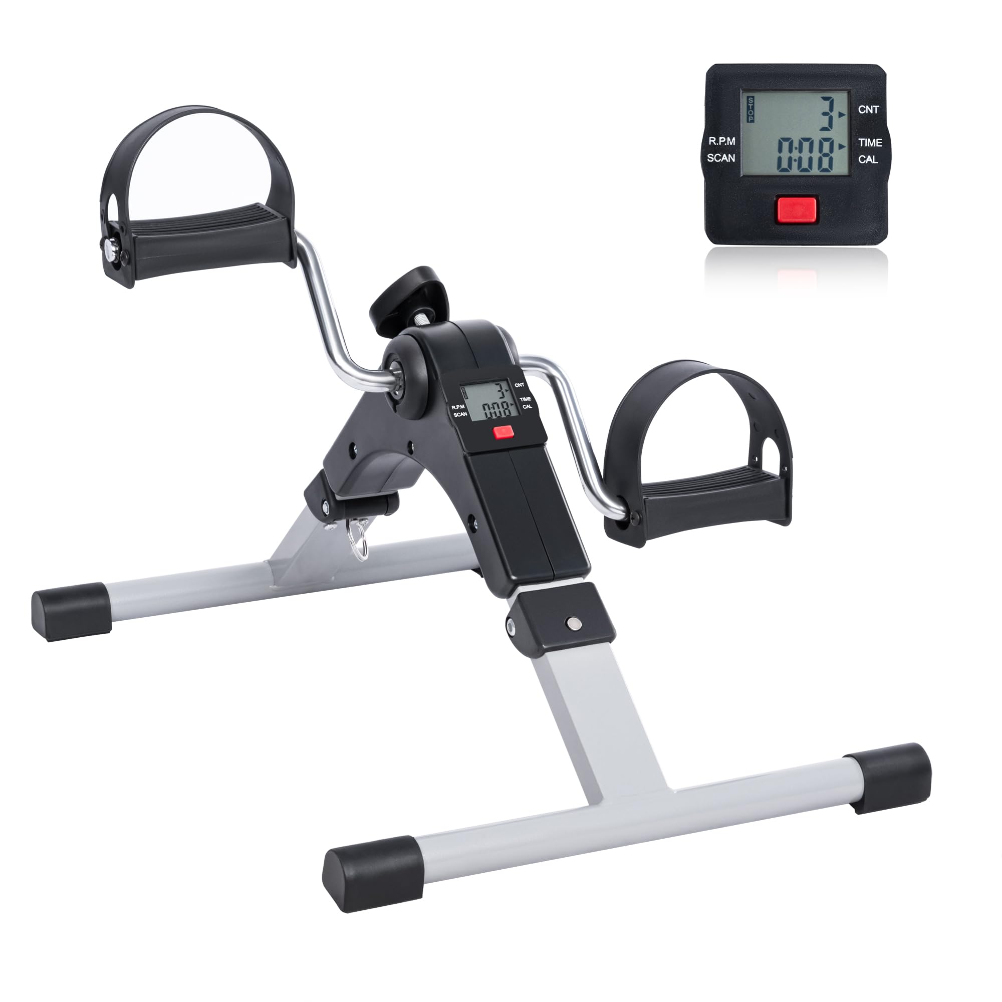 T-LoVendo Mini Bicicleta estática de Pedales. Pedaleador. Maquina de Ejercicio a Pedales. Gimnasia en casa para Manos y piernas.